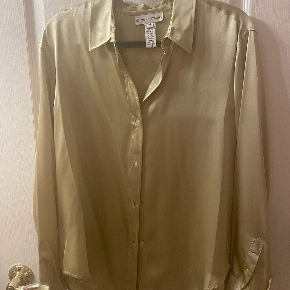 Evan Picone silk blouse size 14/ XL